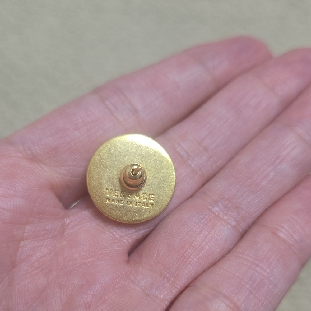 Versace Gold Medusa Stud Earrings - Picture 3 of 5